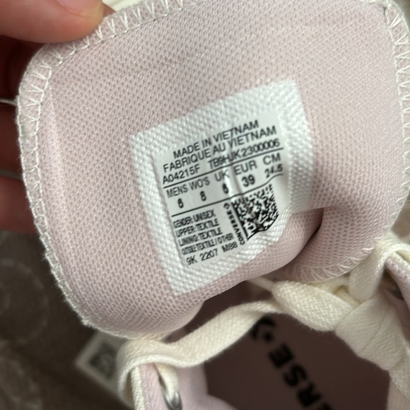 Converse white with pink and black print high top - Picture 3 of 5